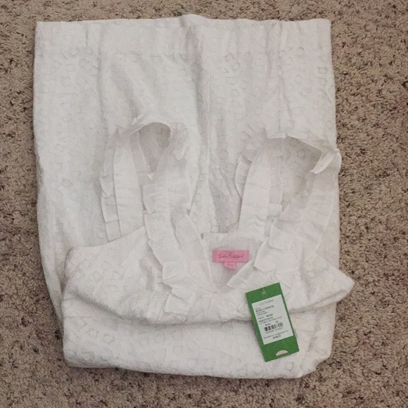 Lilly Pulitzer cotton nylon paisley lace ruffle - Picture 3 of 4